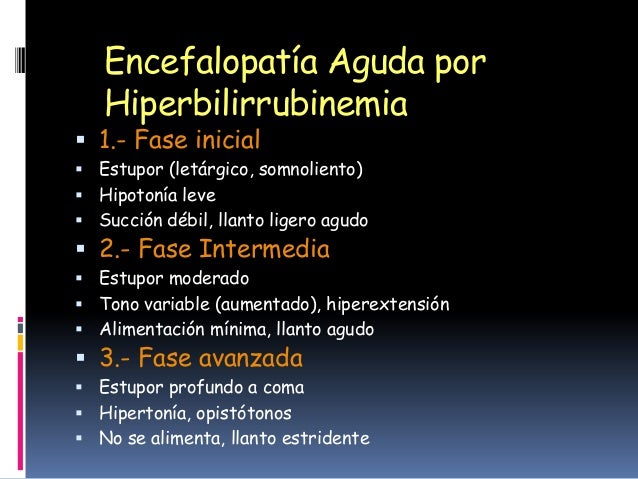encefalopatia por hiperbilirrubinemia